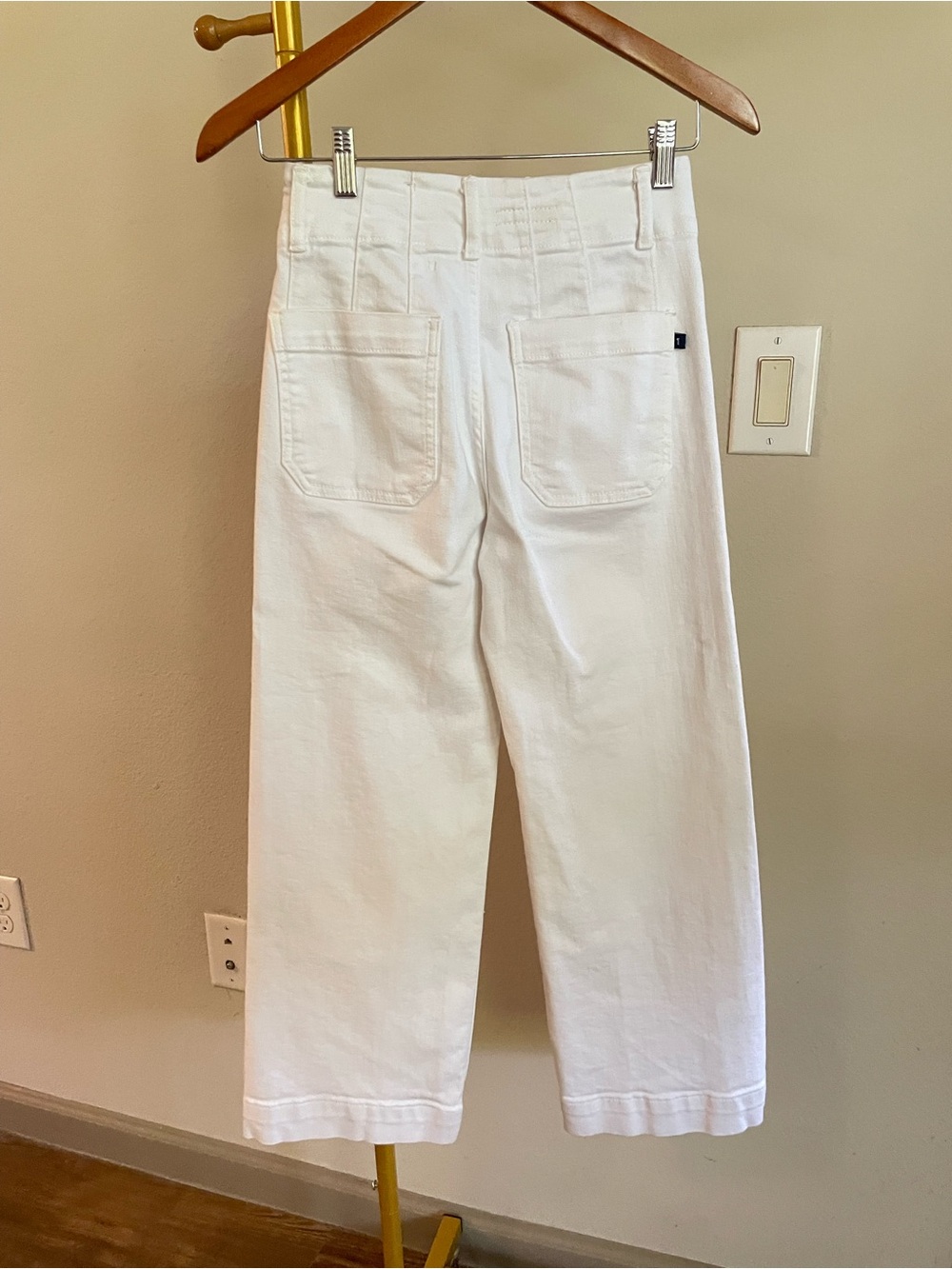 Anthropologie Pilcro The Skipper White Cropped Wide-Leg Jeans Size 25 - Picture 5 of 9